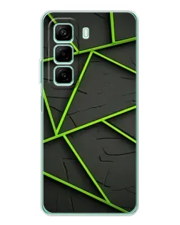 Чехол для Infinix Hot 60 с картинкой «Зеленые геометрические линии» Чехол для Infinix Hot 60 с картинкой «Зеленые геометрические линии»