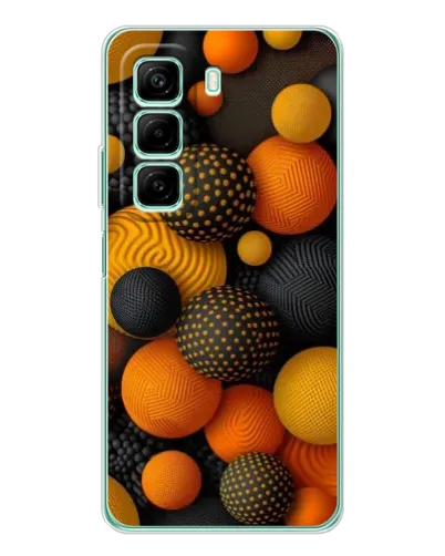 Чехол для Infinix Hot 60 с картинкой «Объемные оранжевые сферы» Чехол для Infinix Hot 60 с картинкой «Объемные оранжевые сферы»