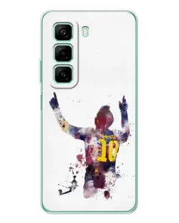 Чехол для Infinix Hot 60 с картинкой «Акварельный Месси Барселона»