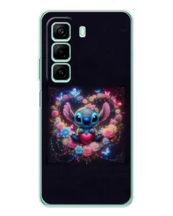 Чехол для Infinix Hot 60i с картинкой «Stitch в цветах»
