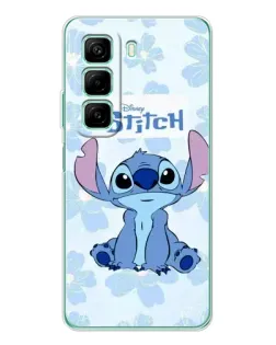 Чехол для Infinix Hot 60i с картинкой «Stitch среди цветов»