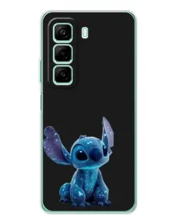 Чехол для Infinix Hot 60i с картинкой «Стич на черном»
