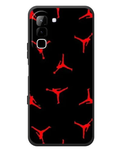 Чехол для Infinix Hot 70 с картинкой «Jordan Red Pattern»