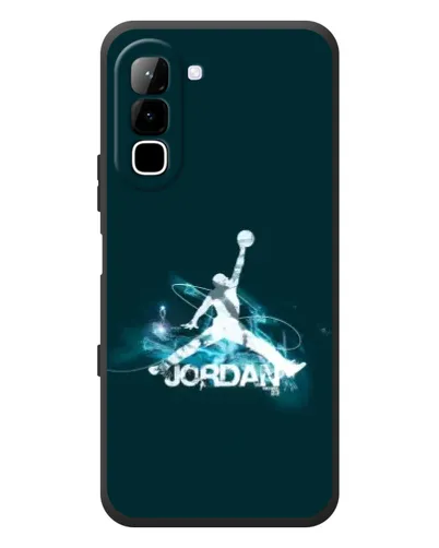 Чехол для Infinix Hot 70 с картинкой «Jordan Blue Fire»