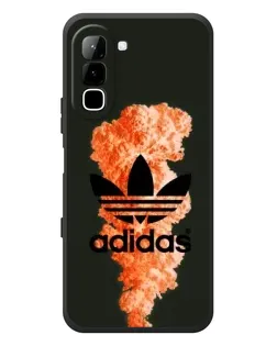 Чехол для Infinix Hot 70 с картинкой «Оранжевый дым Adidas»