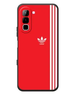 Чехол для Infinix Hot 70 с картинкой «Красный минимализм Adidas»