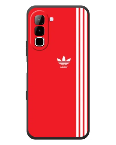 Чехол для Infinix Hot 70 с картинкой «Красный минимализм Adidas»