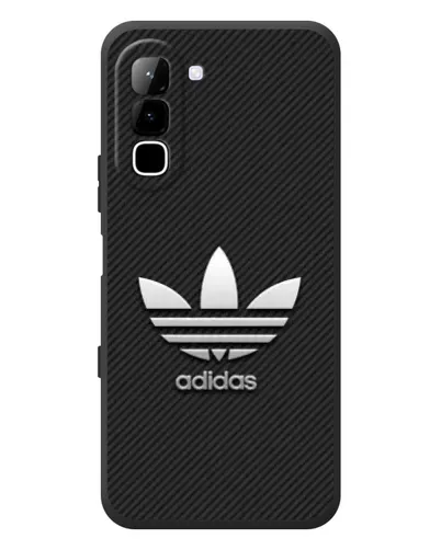 Чехол для Infinix Hot 70 с картинкой «Adidas Карбоновая текстура»