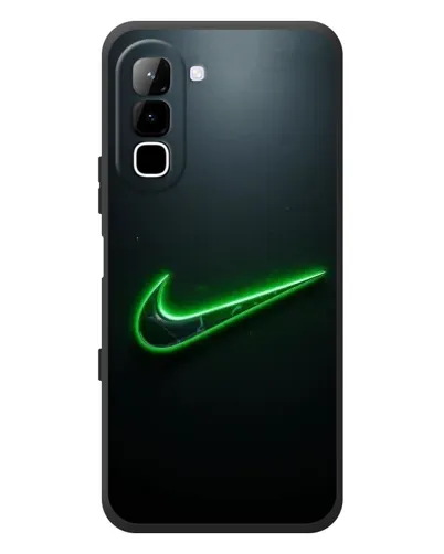 Чехол для Infinix Hot 70 с картинкой «Неоновый контур Nike»