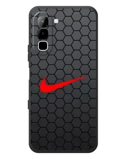 Чехол для Infinix Hot 70 с картинкой «Nike — карбоновая сетка»