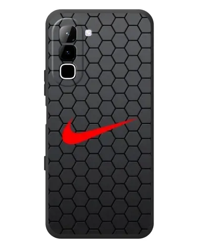 Чехол для Infinix Hot 70 с картинкой «Nike — карбоновая сетка»