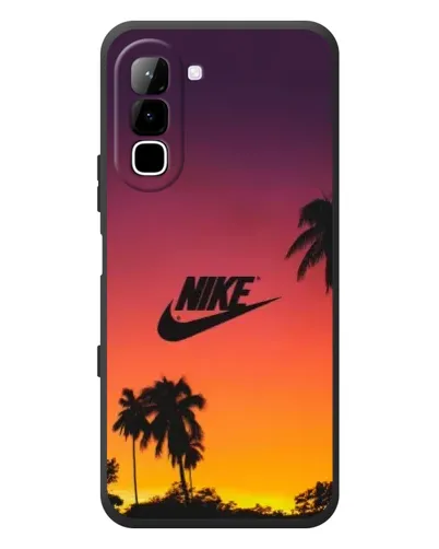 Чехол для Infinix Hot 70 с картинкой «Nike на закате солнца»