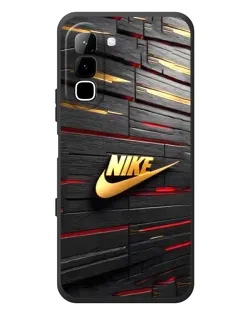 Чехол для Infinix Hot 70 с картинкой «Золотой Nike на металле»