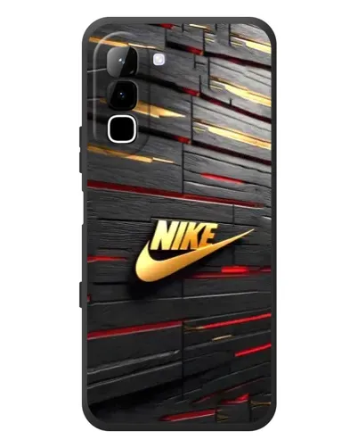 Чехол для Infinix Hot 70 с картинкой «Золотой Nike на металле»