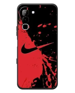 Чохол для Infinix Hot 70 з картинкою «Червоні бризки Nike» Чохол для Infinix Hot 70 з картинкою «Червоні бризки Nike»