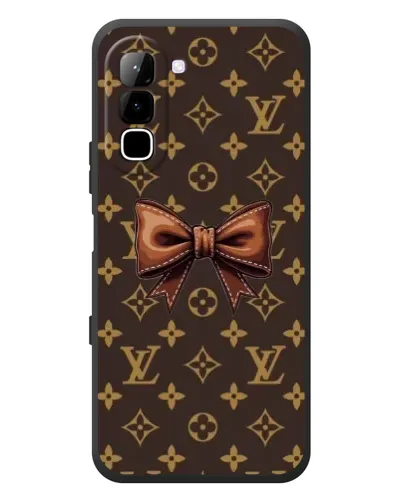 Чехол для Infinix Hot 70 с картинкой «LV с бантом»