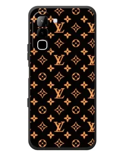 Чехол для Infinix Hot 70 с картинкой «Золотая монограмма LV»