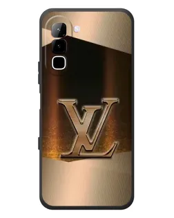 Чехол для Infinix Hot 70 с картинкой «LV — золотое сияние»