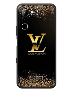Чехол для Infinix Hot 70 с картинкой «LV — золотые искры»