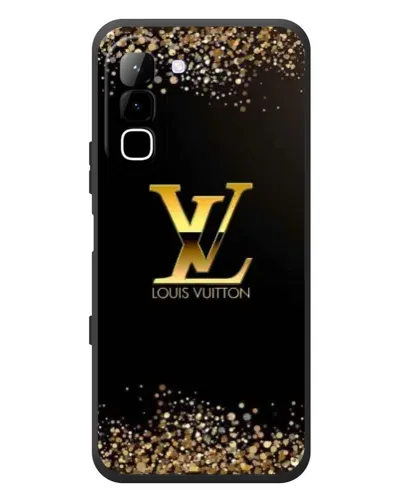 Чехол для Infinix Hot 70 с картинкой «LV — золотые искры»