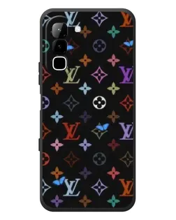 Чехол для Infinix Hot 70 с картинкой «Цветная монограмма LV»