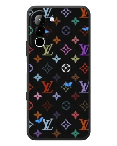 Чехол для Infinix Hot 70 с картинкой «Цветная монограмма LV»