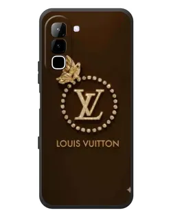 Чехол для Infinix Hot 70 с картинкой «LV — золотая печать»