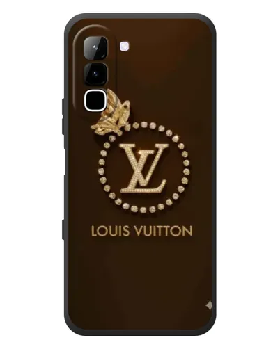 Чехол для Infinix Hot 70 с картинкой «LV — золотая печать»
