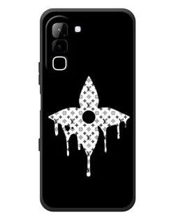 Чехол для Infinix Hot 70 с картинкой «Цветочная монограмма»