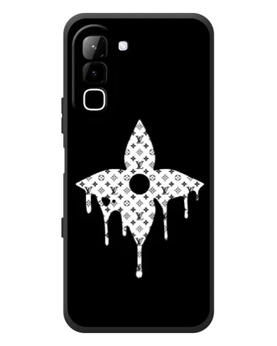 Чехол для Infinix Hot 70 с картинкой «Цветочная монограмма»