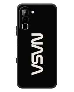 Чехол для Infinix Hot 70 с картинкой «NASA — вертикальный логотип»