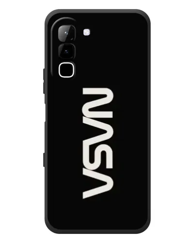 Чехол для Infinix Hot 70 с картинкой «NASA — вертикальный логотип»