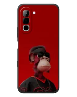 Чехол для Infinix Hot 70 с картинкой «Bored Ape в красном»
