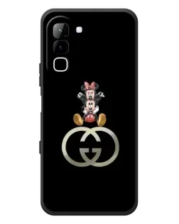 Чехол для Infinix Hot 70 с картинкой «Минни Маус на лого»