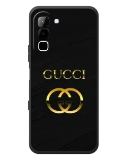 Чехол для Infinix Hot 70 с картинкой «Золотой логотип Gucci»