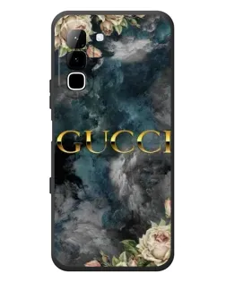 Чехол для Infinix Hot 70 с картинкой «Абстрактные цветы Gucci»
