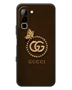 Чехол для Infinix Hot 70 с картинкой «Gucci — золотая бабочка»