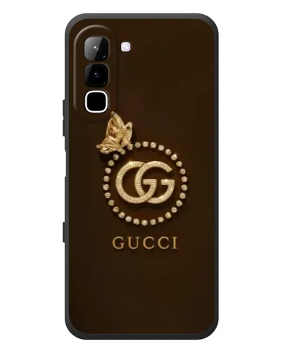 Чехол для Infinix Hot 70 с картинкой «Gucci — золотая бабочка»