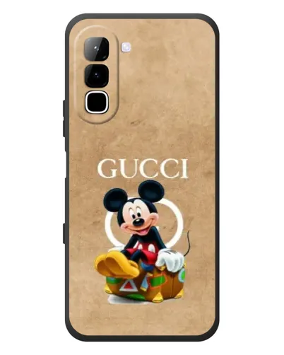 Чехол для Infinix Hot 70 с картинкой «Микки Маус Gucci — крафт»