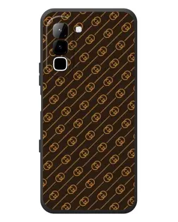 Чехол для Infinix Hot 70 с картинкой «Gucci — золотые диагонали»