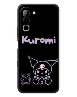 Чехол для Infinix Hot 70 с картинкой «Kuromi — черный минимализм»