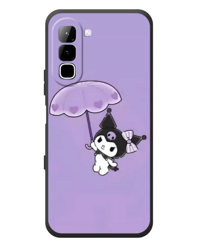 Чехол для Infinix Hot 70 с картинкой «Kuromi с зонтиком»