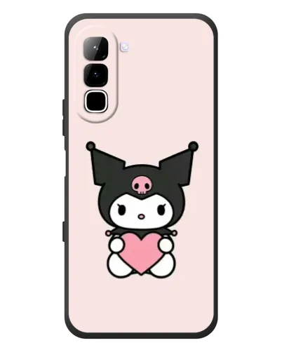 Чехол для Infinix Hot 70 с картинкой «Kuromi и сердце»