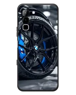 Чехол для Infinix Hot 70 с картинкой «Колесо BMW вблизи»