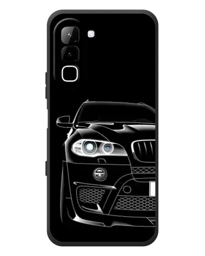 Чехол для Infinix Hot 70 с картинкой «Темный силуэт BMW»