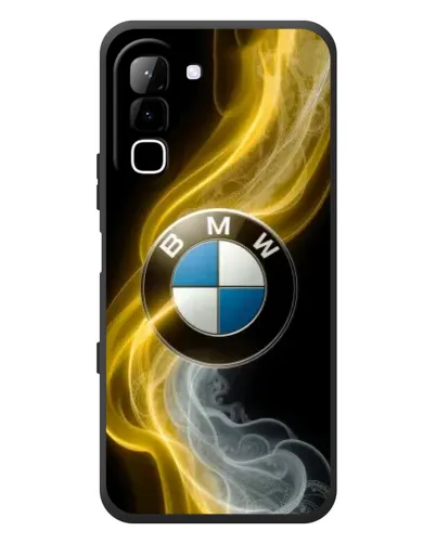 Чехол для Infinix Hot 70 с картинкой «Золотистый дым BMW»