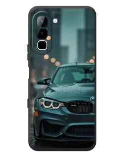 Чехол для Infinix Hot 70 с картинкой «BMW в огнях города»