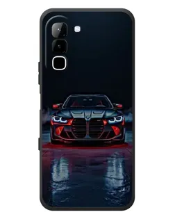 Чехол для Infinix Hot 70 с картинкой «BMW на мокрой дороге»