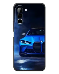 Чехол для Infinix Hot 70 с картинкой «Голубая BMW M4»