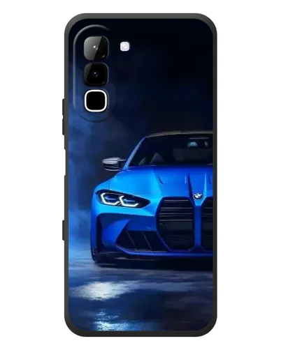 Чехол для Infinix Hot 70 с картинкой «Голубая BMW M4»